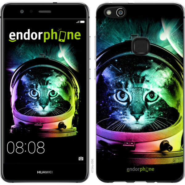 

Чехол на Huawei P10 Lite Кот-астронавт 4154u-896, Силикон