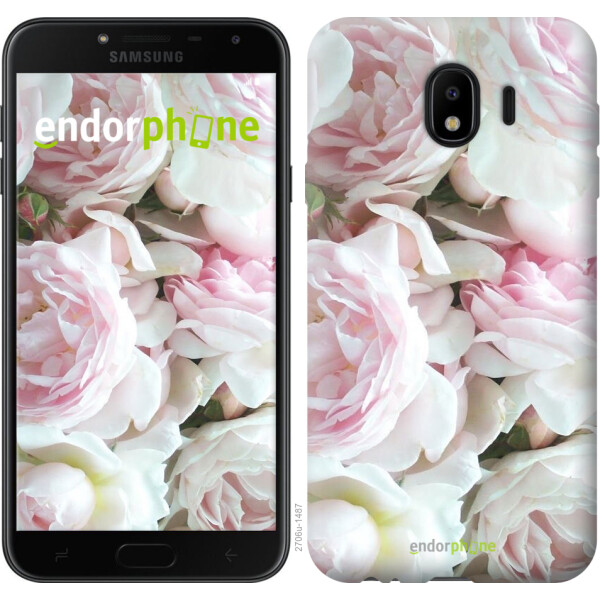 

Чехол на Samsung Galaxy J4 2018 Пионы v2 2706u-1487, Силикон