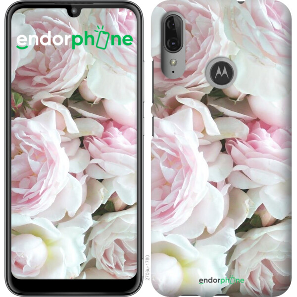

Чехол на Motorola Moto E6 Plus Пионы v2 2706u-1780, Силикон