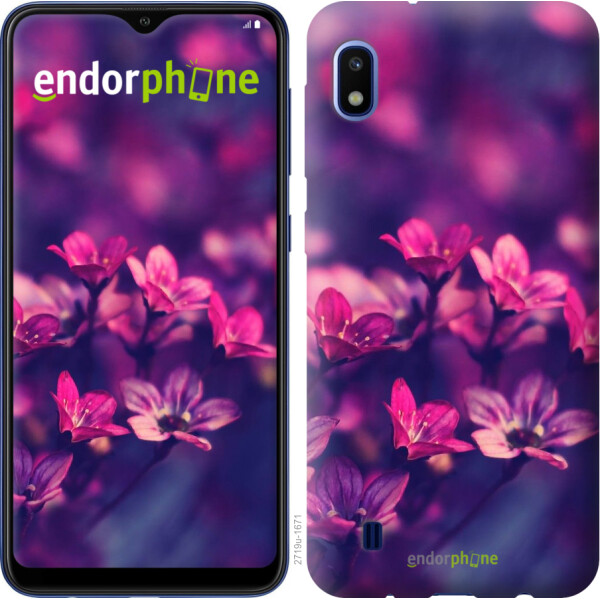 

Чехол на Samsung Galaxy A10 2019 A105F Пурпурные цветы 2719u-1671