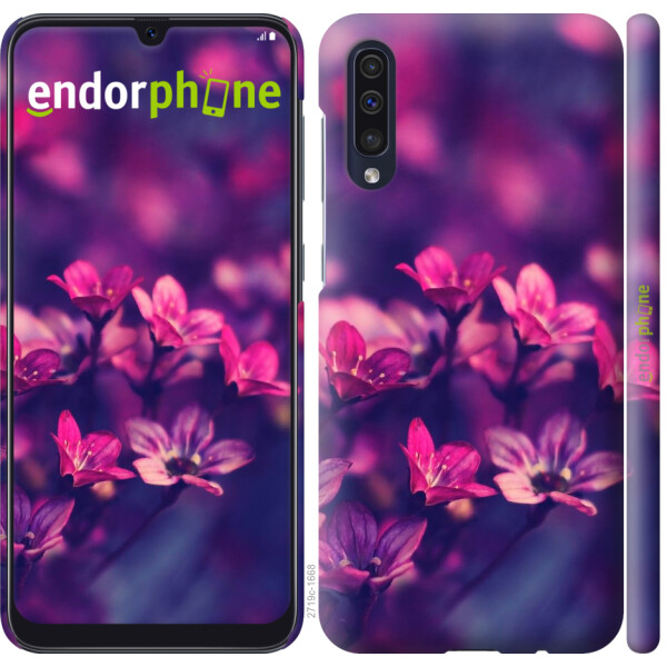 

Чехол на Samsung Galaxy A50 2019 A505F Пурпурные цветы 2719m-1668, Пластик матовый