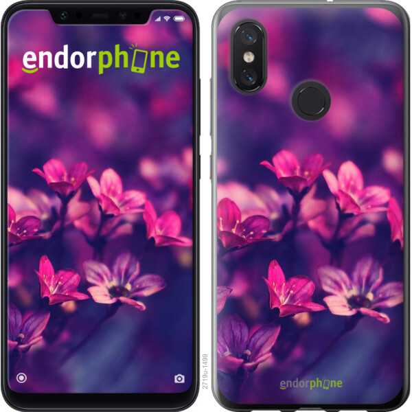 

Чехол на Xiaomi Mi8 Пурпурные цветы 2719u-1499, Силикон