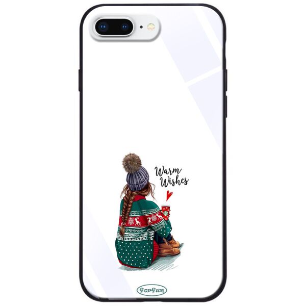 

TPU+Glass чехол ForFun для Apple iPhone 7 plus (5.5'') Warm Wishes / Белый (119222)