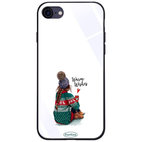 

TPU+Glass чехол ForFun для Apple iPhone 7 (4.7'') Warm Wishes / Белый (119211)