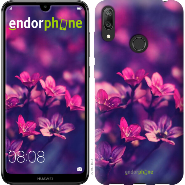 

Чехол на Huawei Y7 2019 Пурпурные цветы 2719u-1638, Силикон