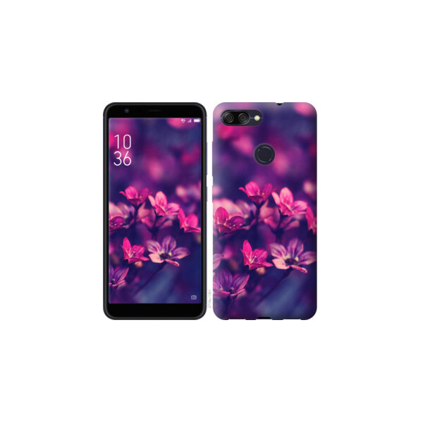 

Чехол на Asus ZenFone Max Plus M1 ZB570TL Пурпурные цветы 2719u-1361, Силикон