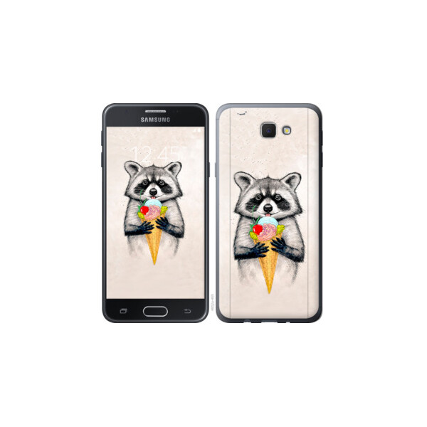 

Чехол на Samsung Galaxy J5 Prime Енотик с мороженым 4602t-465, 2D пластик