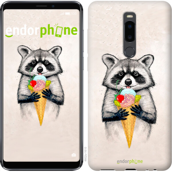 

Чехол на Meizu Note 8 Енотик с мороженым 4602u-1610