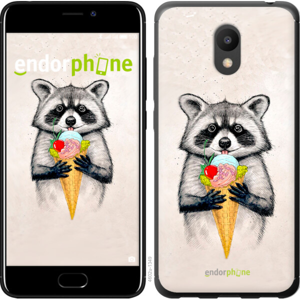 

Чехол на Meizu M6 Енотик с мороженым 4602u-1349
