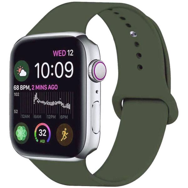 

Силиконовый ремешок для Apple watch 42mm/44mm Зеленый/Forest green (155667)