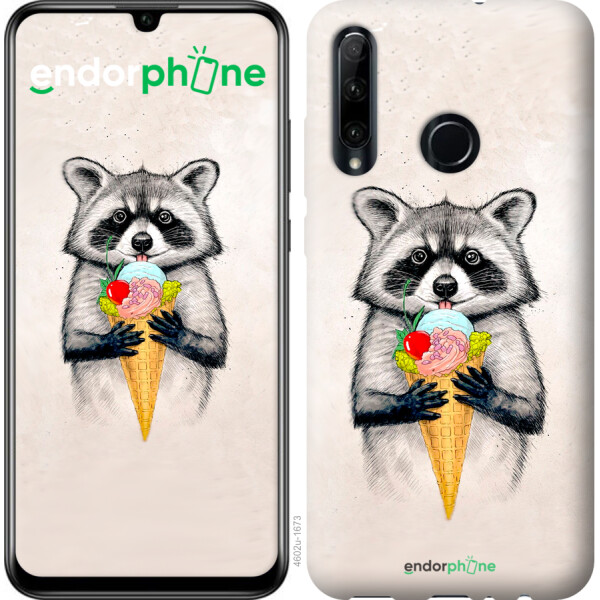 

Чехол на Huawei Honor 10i Енотик с мороженым 4602u-1673, Силикон