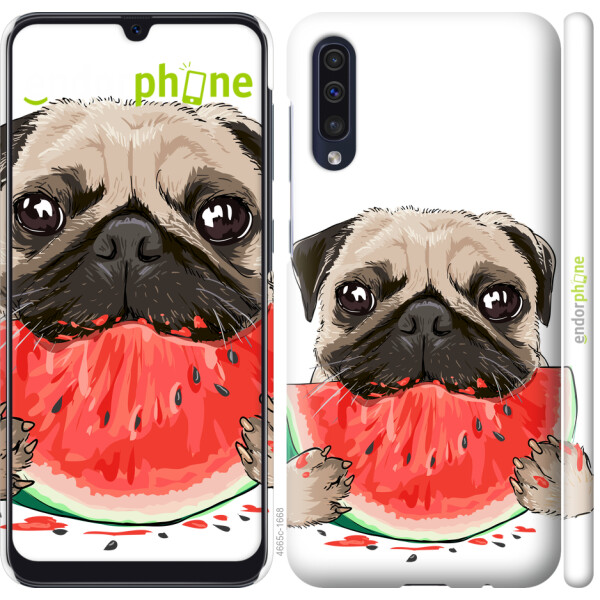 

Чехол на Samsung Galaxy A50 2019 A505F Мопс и арбуз 4665u-1668, Силикон