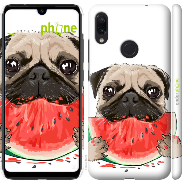 

Чехол на Xiaomi Redmi Note 7 Мопс и арбуз 4665u-1639