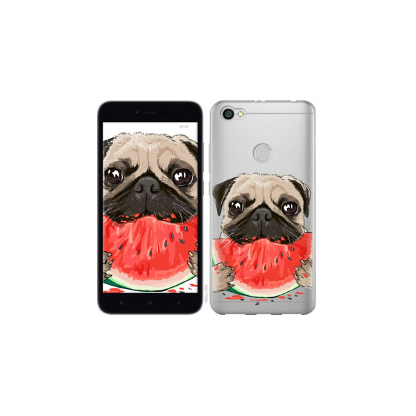 

Чехол на Xiaomi Redmi Note 5A Prime Мопс и арбуз 4665t-1063, 2D пластик