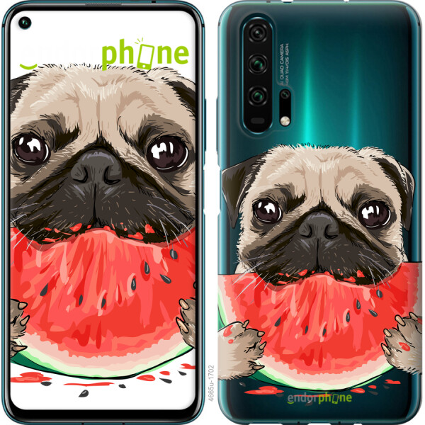 

Чехол на Huawei Honor 20 Pro Мопс и арбуз 4665u-1702
