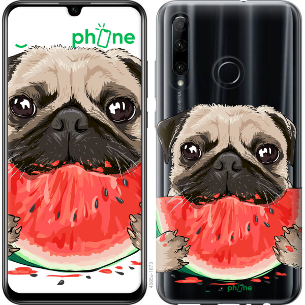 

Чехол на Huawei Honor 10i Мопс и арбуз 4665u-1673