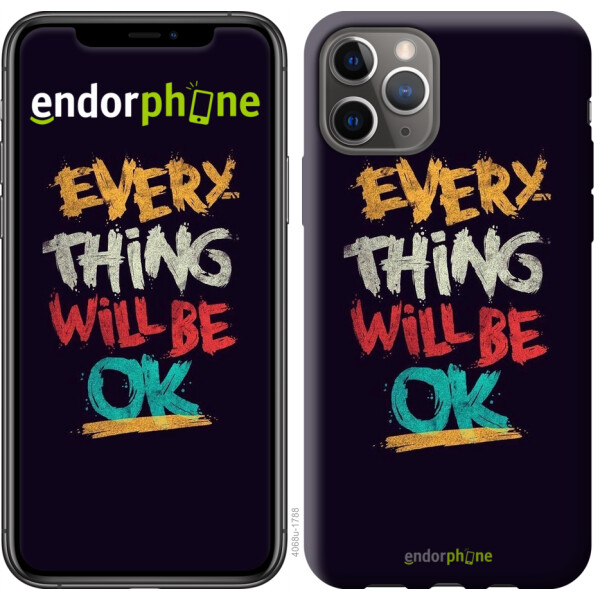 

Чехол на iPhone 11 Pro Все будет хорошо 4068t-1788, 2D пластик