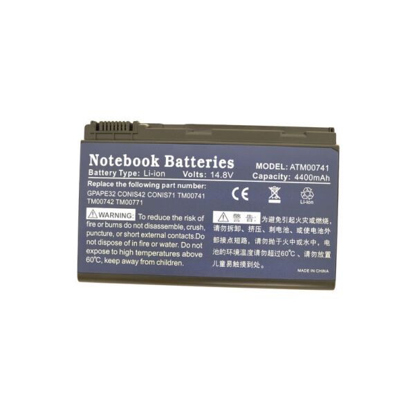 

Аккумуляторная батарея для ноутбука Acer TM00742 Extensa 5210 14.8V Black 4400mAhr