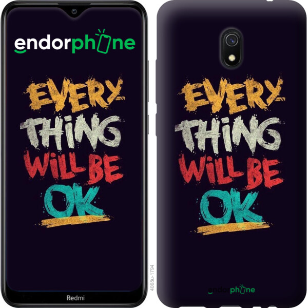 

Чехол на Xiaomi Redmi 8A Все будет хорошо 4068u-1794, Силикон