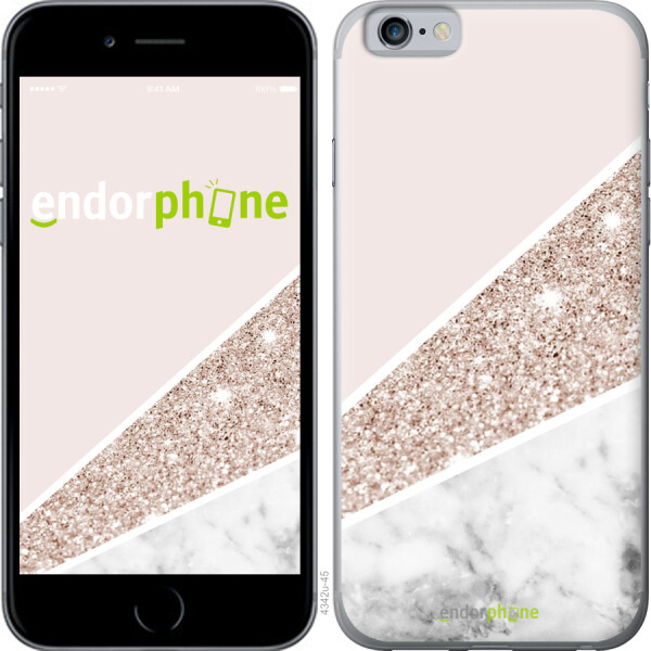 

Чехол на iPhone 6 Пастельный мрамор 4342t-45, 2D пластик