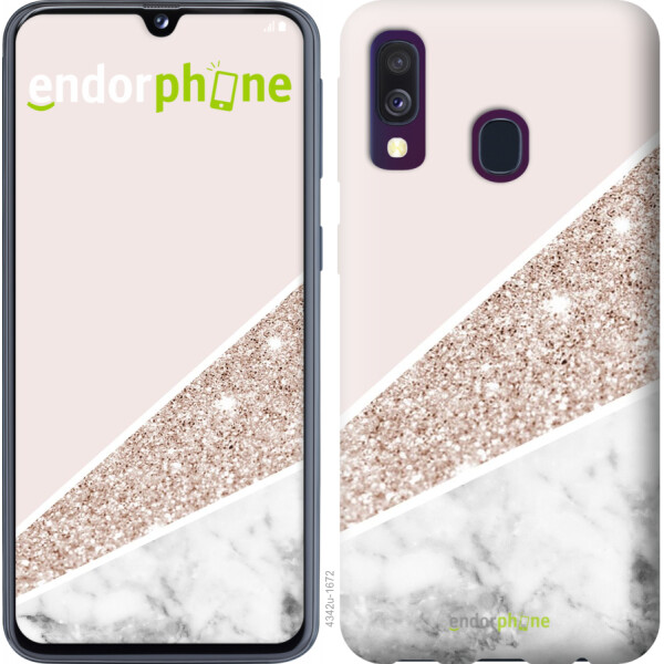 

Чехол на Samsung Galaxy A40 2019 A405F Пастельный мрамор 4342t-1672, 2D пластик