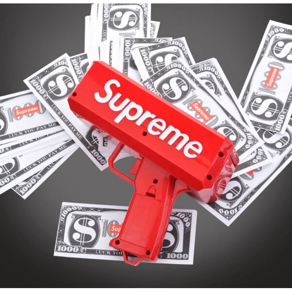 

Пистолет для метания денег SUPREME Money Gun, Красный / Оригинальный подарок на любой праздник