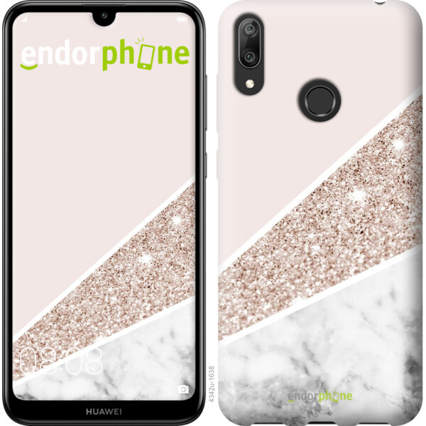 

Чехол на Huawei Y7 2019 Пастельный мрамор 4342u-1638, Силикон