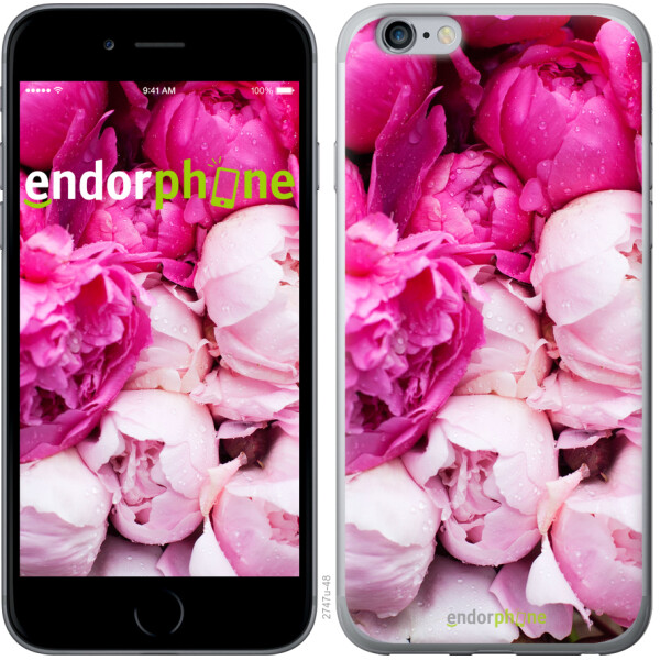 

Чехол на iPhone 6 Plus Розовые пионы 2747u-48, Силикон