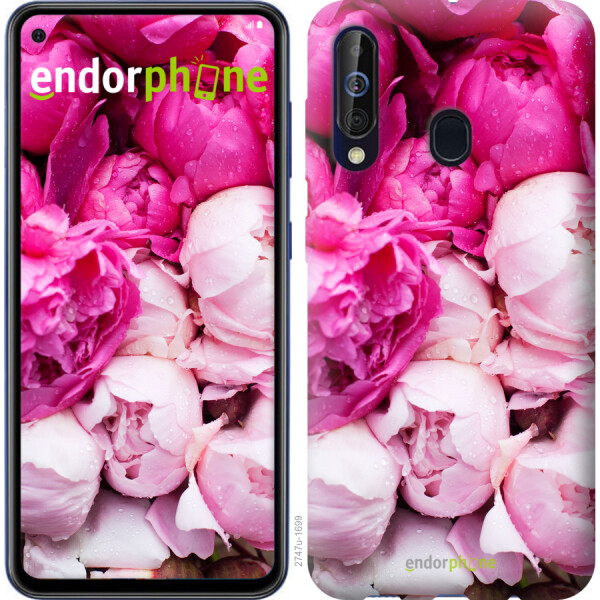 

Чехол на Samsung Galaxy A60 2019 A606F Розовые пионы 2747u-1699, Силикон