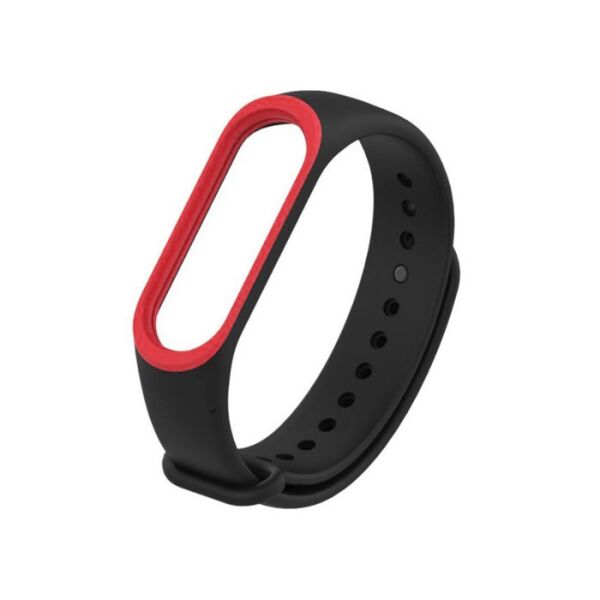 

Ремешок для Xiaomi Mi Band 3 / 4 силиконовый Classic Black-Red