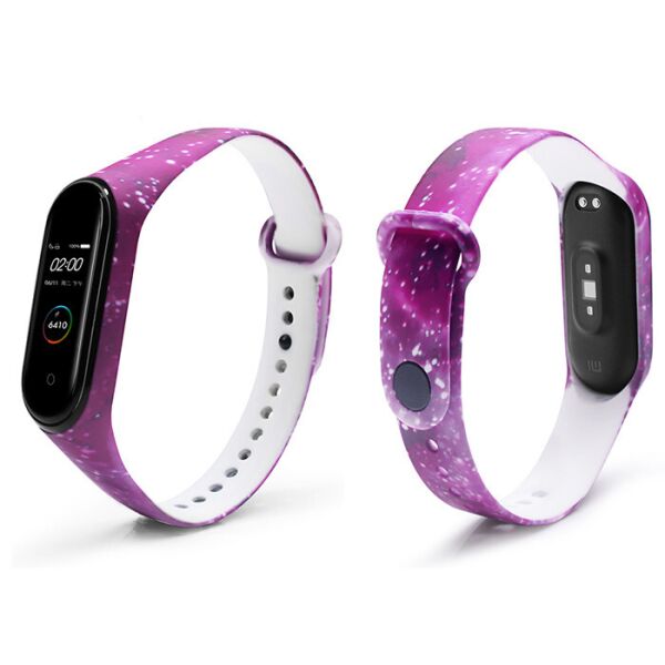 

Ремешок браслет для Xiaomi Mi Band 3 / 4 силиконовый Print Звездное небо