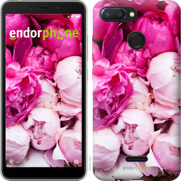 

Чехол на Xiaomi Redmi 6 Розовые пионы 2747u-1521, Силикон