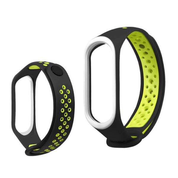 

Ремешок для Xiaomi Mi Band 3 / 4 силиконовый Sport style Black-Green
