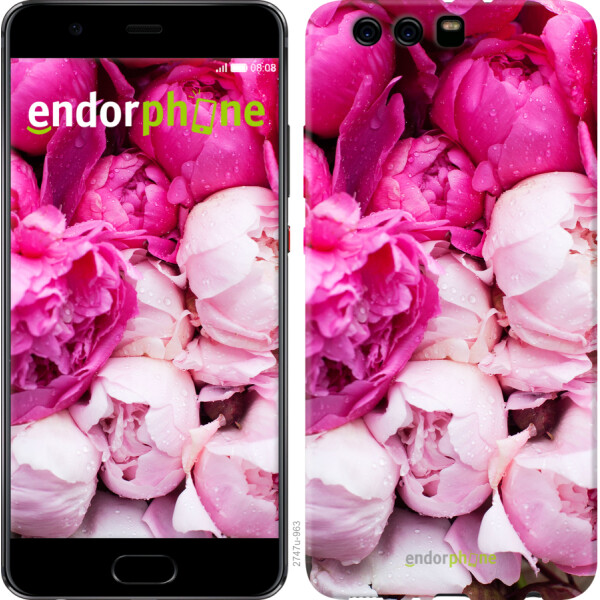 

Чехол на Huawei P10 Plus Розовые пионы 2747u-963