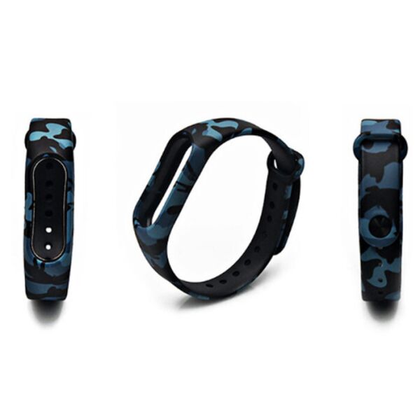 

Ремешок для Xiaomi Mi Band 2 силиконовый Print Камуфляж Синий