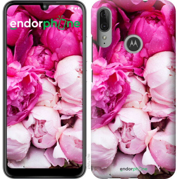 

Чехол на Motorola Moto E6 Plus Розовые пионы 2747u-1780