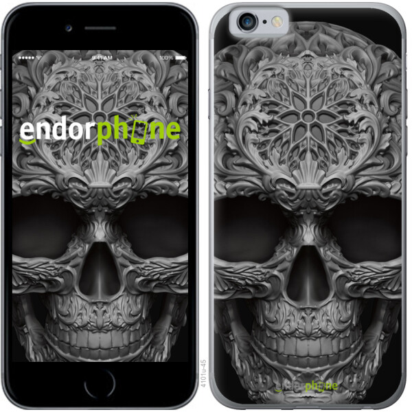 

Чехол на iPhone 6 skull-ornament 4101m-45, Пластик матовый