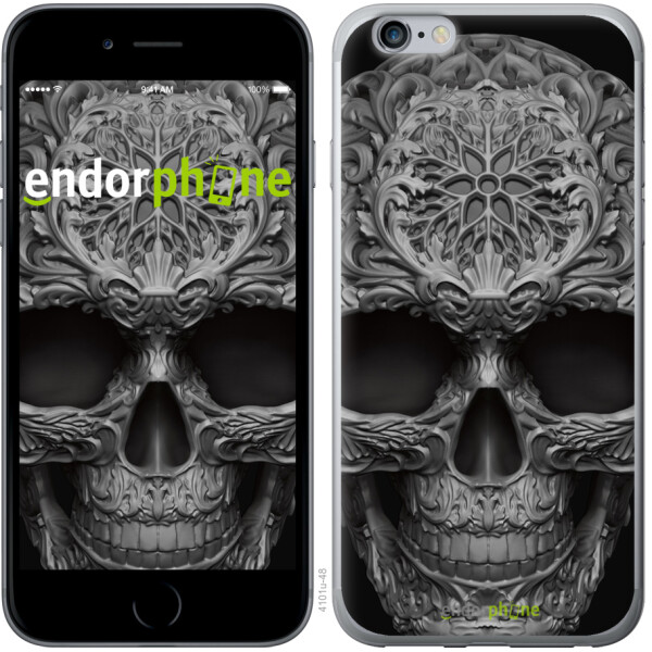 

Чехол на iPhone 6 Plus skull-ornament 4101c-48, Пластик глянцевый