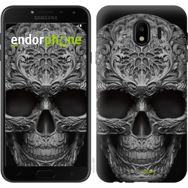 

Чехол на Samsung Galaxy J4 2018 skull-ornament 4101u-1487, Силикон
