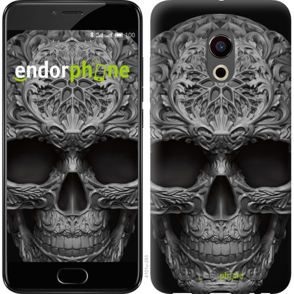 

Чехол на Meizu Pro 6 skull-ornament 4101u-293, Силикон