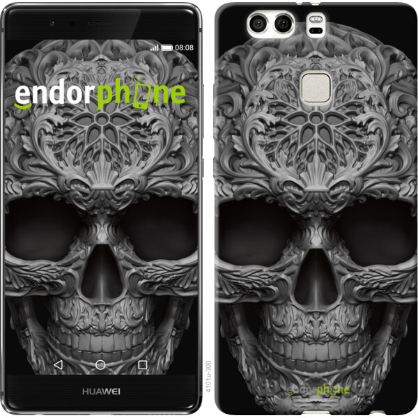 

Чехол на Huawei P9 Plus skull-ornament 4101u-300, Силикон