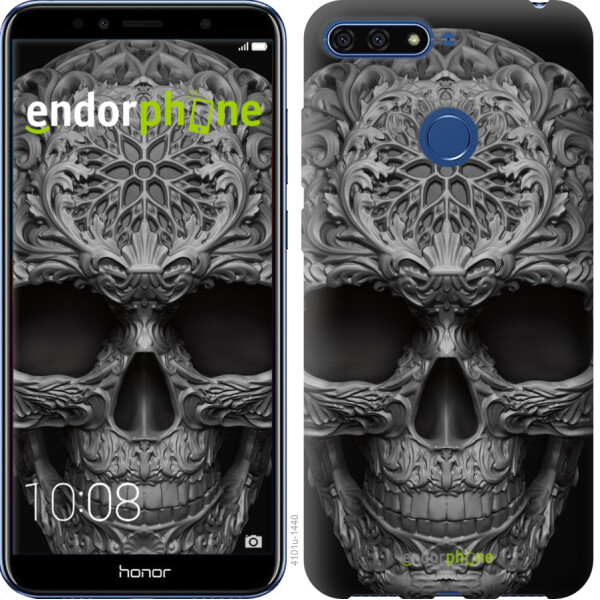 

Чехол на Huawei Honor 7A Pro skull-ornament 4101u-1440, Силикон
