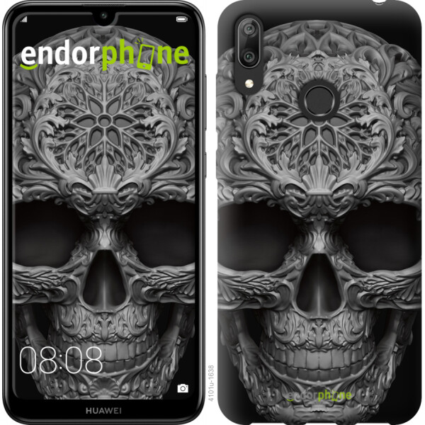 

Чехол на Huawei Y7 2019 skull-ornament 4101u-1638, Силикон