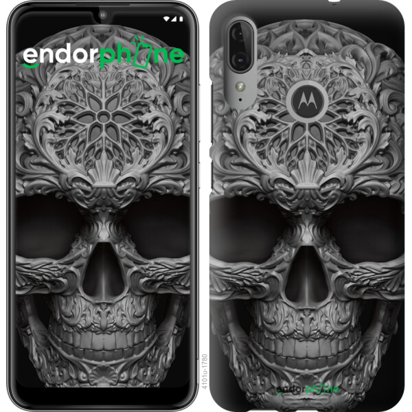 

Чехол на Motorola Moto E6 Plus skull-ornament 4101u-1780, Силикон