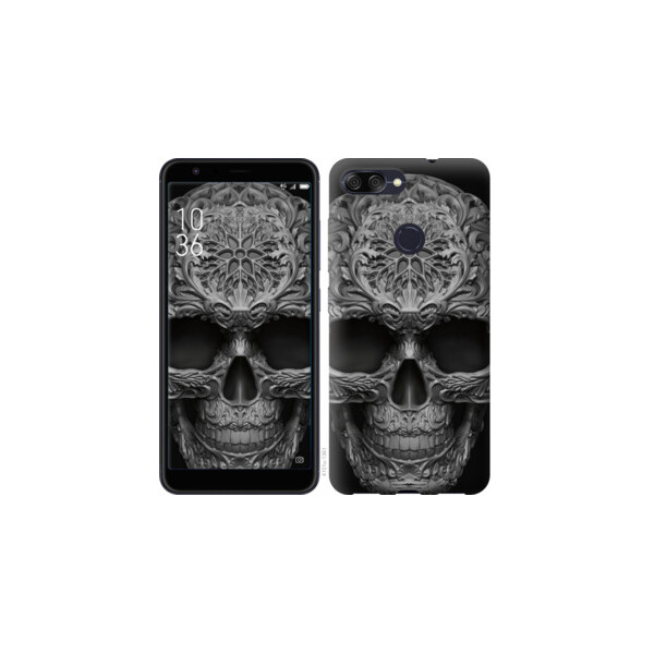 

Чехол на Asus ZenFone Max Plus M1 ZB570TL skull-ornament 4101u-1361, Силикон