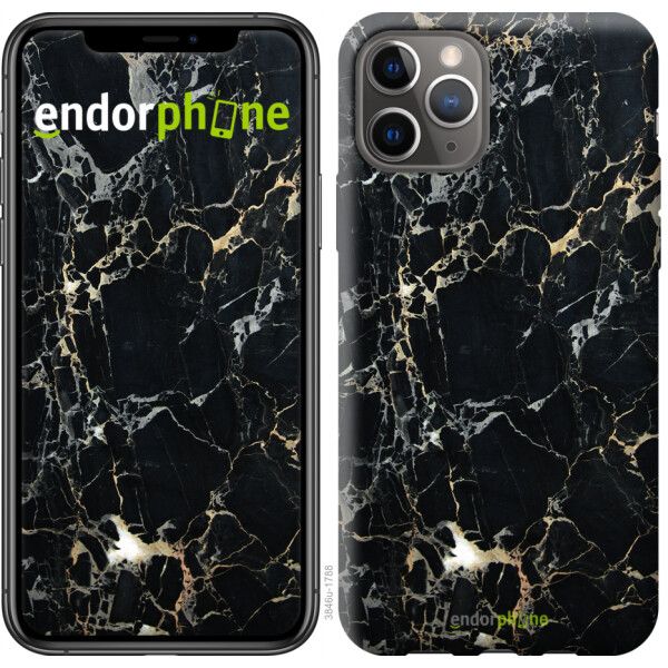 

Чехол на iPhone 11 Pro Черный мрамор 3846t-1788, 2D пластик