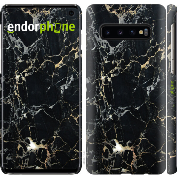 

Чехол на Samsung Galaxy S10 Черный мрамор 3846m-1640, Пластик матовый