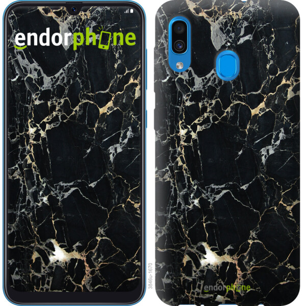 

Чехол на Samsung Galaxy A30 2019 A305F Черный мрамор 3846t-1670, 2D пластик