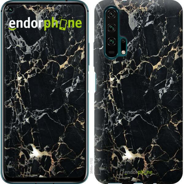 

Чехол на Huawei Honor 20 Pro Черный мрамор 3846u-1702, Силикон