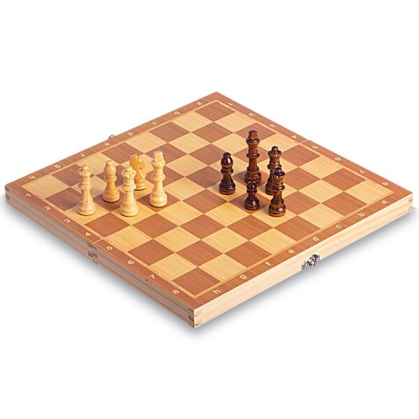 

Шахматы настольная игра деревянные на магнитах W6703 (р-р доски 34см x 34см)
